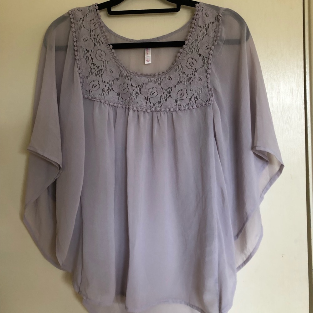 Xhilaration Sheer Top with Lace